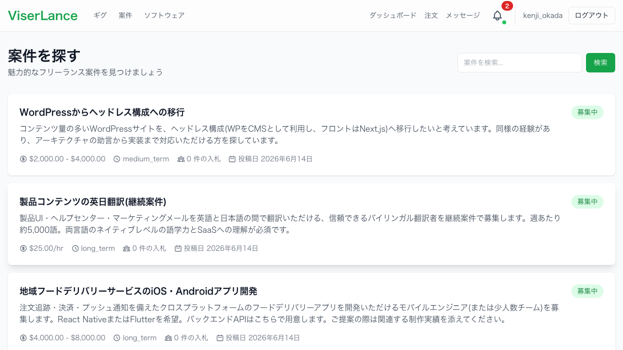 Viserlance の画面例